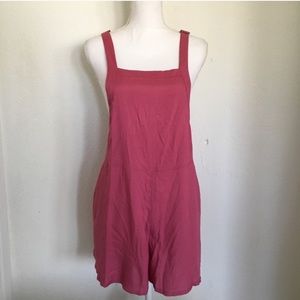 Pink overall romper